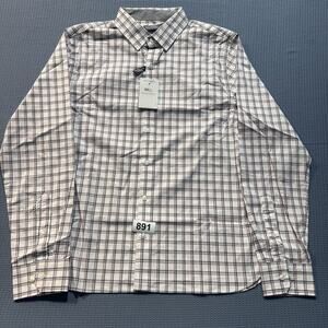 Van Heusen Men's Regular Fit Button Down Collar Dress Shirt Sz L Brand‎ New